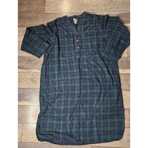 L.L. Bean Vintage Pajama Night Shirt Flannel Tartan Plaid XXL